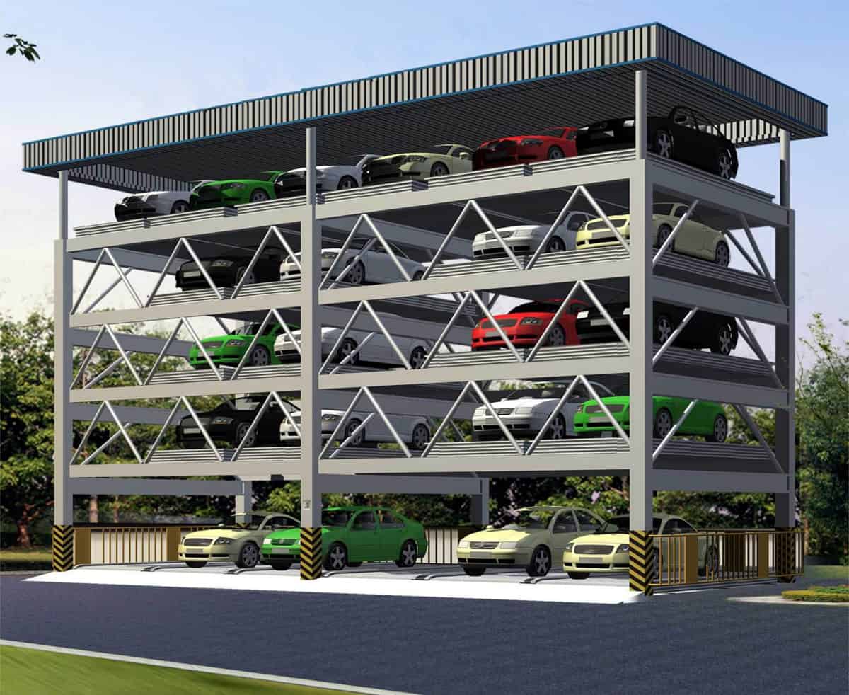 PSH5-D2負二正三地坑式五層升降橫移立體停車設備